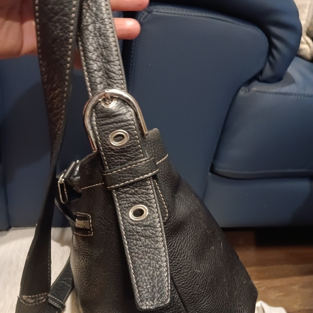 Coach Crossbody Black Leather Shoulder Bag - Picture 6 of 10